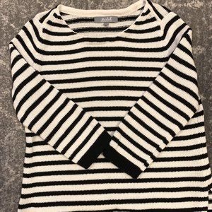 Marled Striped Crewneck Sweater